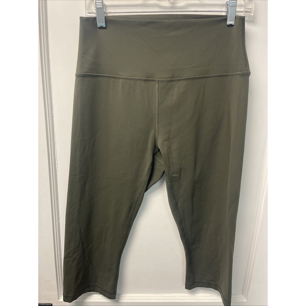 Crazy YOGA Women's Sport Workout Capris XL 14 Buttery Soft Olive Green